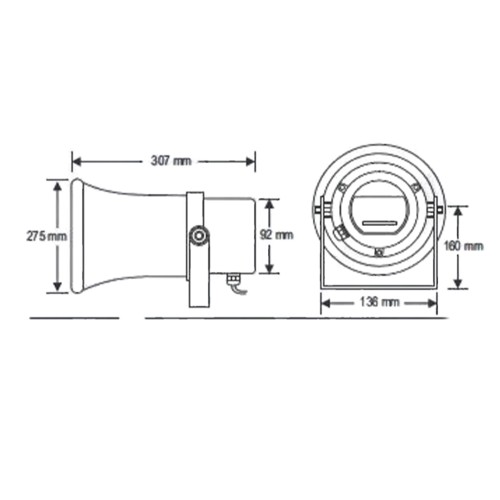 IM 40 40 watts Low impedance P.A unit horn combination.